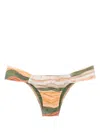 Lygia & Nanny Ritz Draped Bikini Bottom In Brown