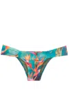 Lygia & Nanny Ritz Gathered-detail Bikini Bottoms In Blue