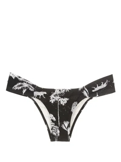 Lygia & Nanny Ritz Graphic-print Bikini Bottoms In Black