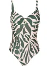 Lygia & Nanny Roberta Abstract-print One-piece In Green