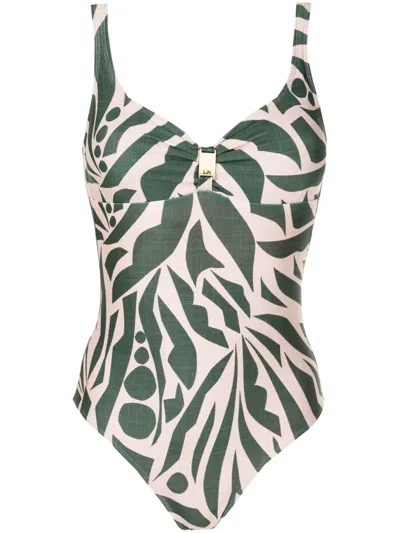 Lygia & Nanny Roberta Abstract-print One-piece In Green