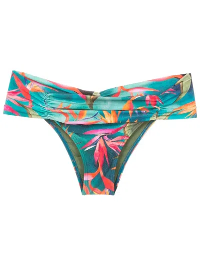 Lygia & Nanny Ruched Waist Bikini Bottoms In Blue