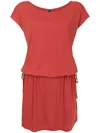 Lygia & Nanny Shiva Adjustable-waist Minidress In Red