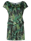 Lygia & Nanny Shiva Leaf-print Minidress In Green
