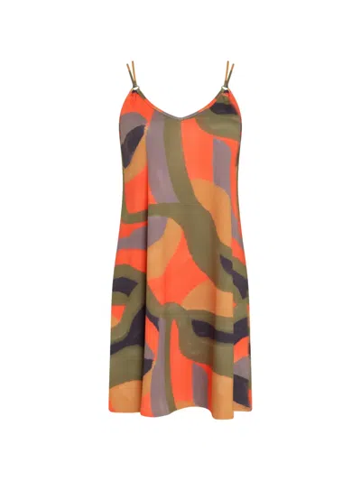 Lygia & Nanny Strap Print Dress In Multi
