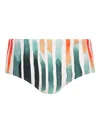 Lygia & Nanny Stripe-print Swim Briefs In Orange