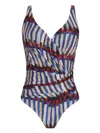 Lygia & Nanny Striped Printed Swimsuit In Multi