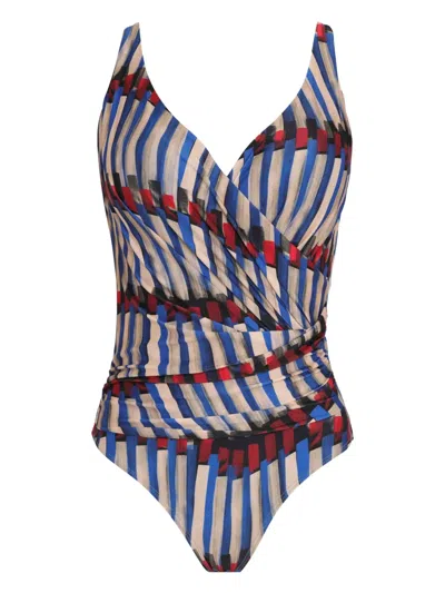 Lygia & Nanny Striped Printed Swimsuit In Multi