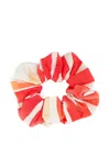 Lygia & Nanny Striped Scrunchie In Orange