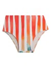Lygia & Nanny Striped Swim Briefs In Orange