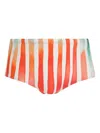 Lygia & Nanny Striped Swim Trunks In Orange