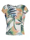 Lygia & Nanny Symi Leaf-print Tie-back T-shirt In Multi
