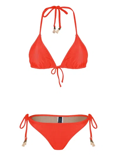 Lygia & Nanny Tassel-tie Bikini In Red