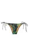 Lygia & Nanny Thai Leaf-print Bikini Bottoms In Green