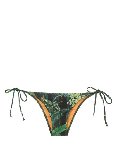 Lygia & Nanny Thai Leaf-print Bikini Bottoms In Green