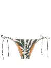 Lygia & Nanny Thai Low-rise Bikini Bottom In Green