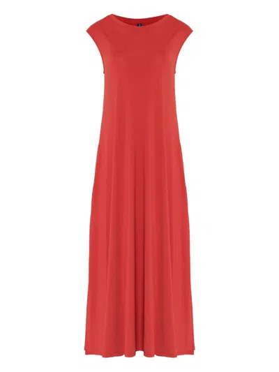 Lygia & Nanny Tiê Pocket Midi Dress In Red