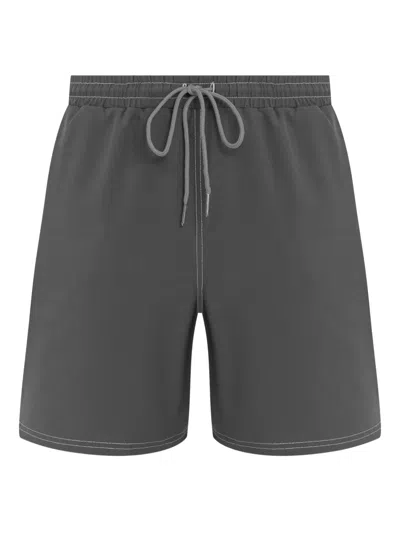 Lygia & Nanny Tony Drawstring-detailed Swim Shorts In Gray