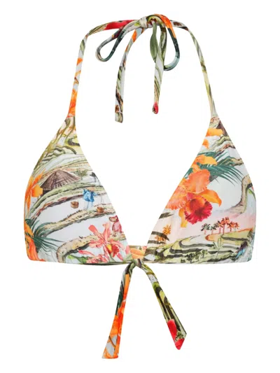 Lygia & Nanny Triangle Floral-print Bikini Top