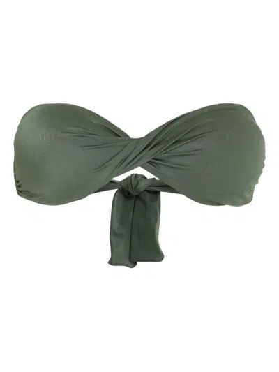 Lygia & Nanny Twisted-detail Bikini Top In Green