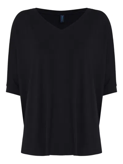 Lygia & Nanny V-neck Short-sleeve T-shirt In Black