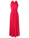 Lygia & Nanny Vandala Fluity Halterneck Dress In Red