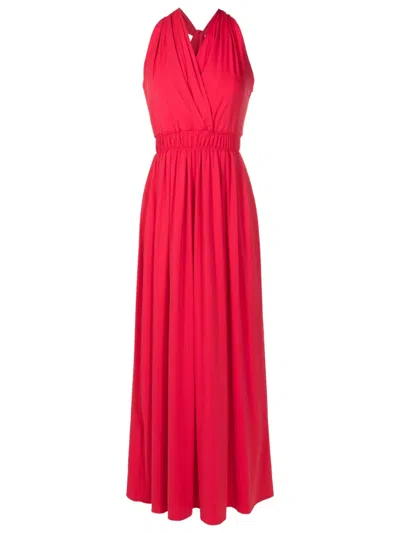 Lygia & Nanny Vandala Fluity Halterneck Dress In Red