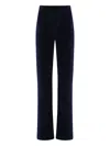 Lygia & Nanny Velvet Palazzo Trousers In Blue