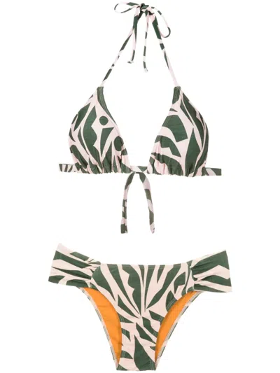 Lygia & Nanny Vicky Graphic-print Bikini In Green