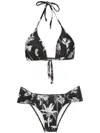 Lygia & Nanny Vicky Graphic-print Triangle Bikini In Black