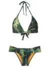Lygia & Nanny Vicky Leaf-print Bikini In Green
