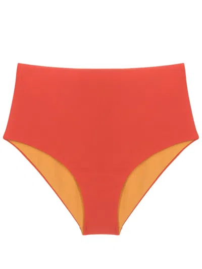 Lygia & Nanny Violeta High-waisted Bikini Bottoms In Orange