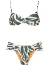 Lygia & Nanny Vitoria Abstract-print Bikini In Green