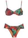 Lygia & Nanny Vitoria Floral-print Bikini In Red