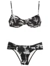 Lygia & Nanny Vitoria Graphic-print Bikini In Black