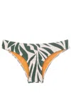 Lygia & Nanny Waikiki Graphic-print Bikini Bottom In Green