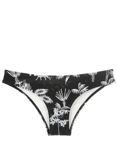 Lygia & Nanny Waikiki Low-rise Bikini Bottom In Black