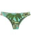Lygia & Nanny Waikiki Tropical Print Bikini Bottoms In Green