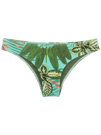 Lygia & Nanny Waikiki Tropical Print Bikini Bottoms In Green