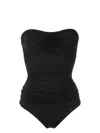 Lygia & Nanny Wangari Fluity Ruched Swimsuit In Black