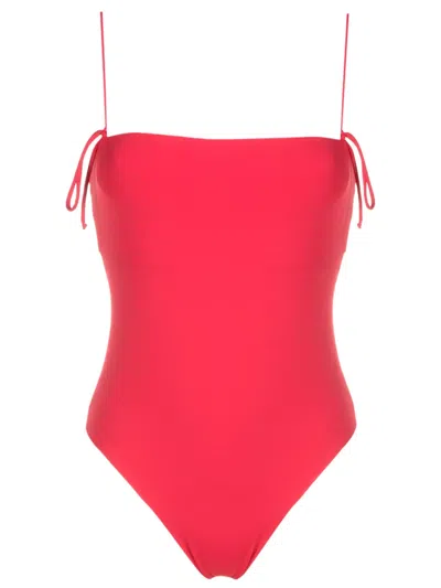 Lygia & Nanny Winona Fluity Tied-straps Swimsuit In Pink