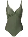 Lygia & Nanny Adriana Liso Twist-detail Swimsuit In Green