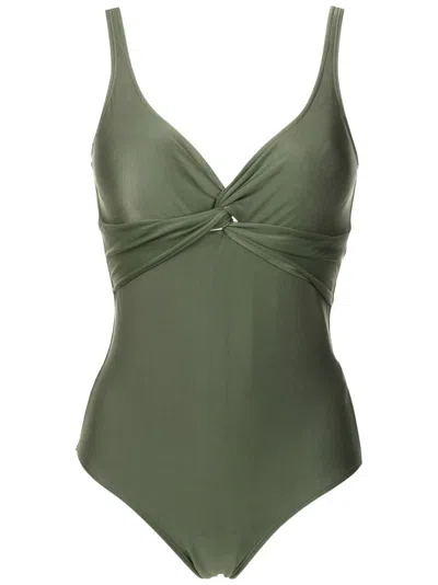 Lygia & Nanny Adriana Liso Twist-detail Swimsuit In Green