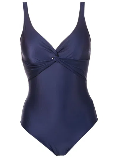 Lygia & Nanny Adriana Ruched Swimsuit In Blue
