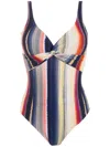 Lygia & Nanny Adriana Striped Swimsuit In Multicolour