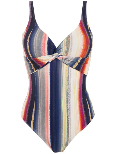 Lygia & Nanny Adriana Striped Swimsuit In Multicolour