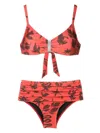 Lygia & Nanny Anne Logo-plaque Bikini Set In Brown