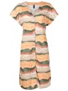 Lygia & Nanny Artemis Abstract-print Midi Dress In Brown