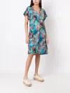 Lygia & Nanny Artemis V-neck Dress In Blue