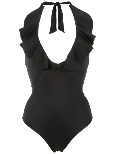 Lygia & Nanny Attitude Ruffled Swimsuit In Black